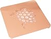 Creative Home Copper Plated Metal Square Trivet for Tea Pot Hot Pan with Laser Cut Grape Motif
