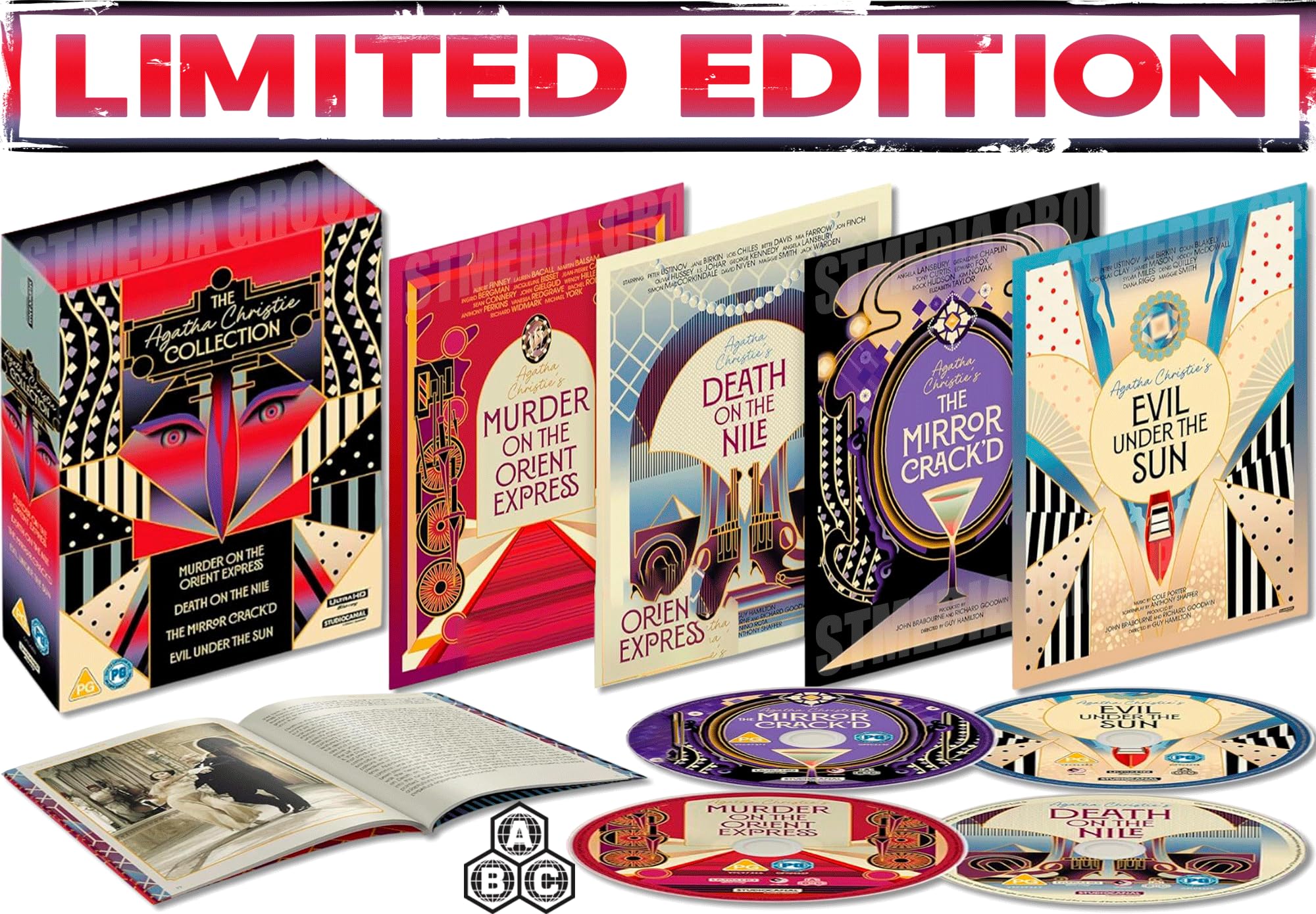 The Agatha Christie 4 Movie Collection - (Murder on the Orient Express / Death on the Nile / The Mirror Crack'd / Evil Under the Sun) [4K UHD + Blu-ray] [Region Free]