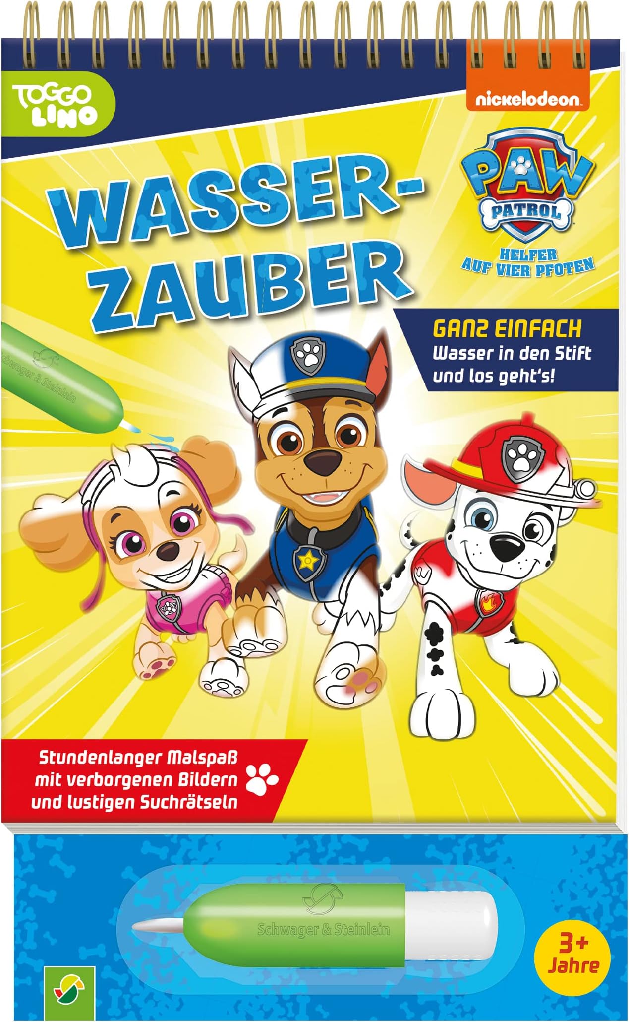 PAW Patrol Wasserzauber - einfach mit Wasser malen!: Malbuch mit Wassertankstift für Kinder ab 3 Jahren
