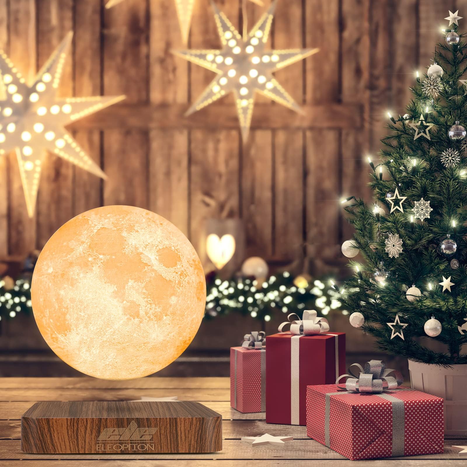 ele ELEOPTION Lampade al chiaro di luna Lampada lunare galleggiante con luci a LED che cambiano gradualmente tra 3 colori, luce decorativa per gli amanti dei bambini