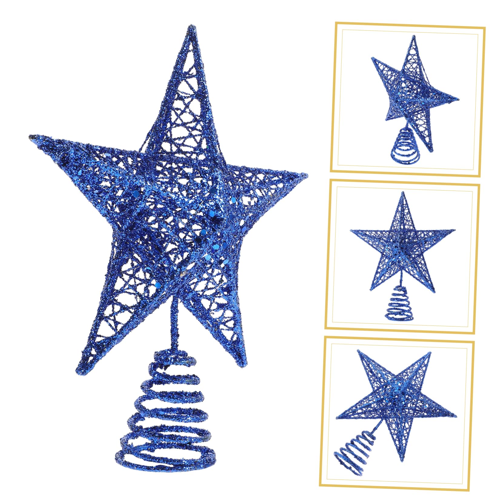 Alipis Étoile de Noël Pailletée pour Décoration de Sapin Cimier Léger et Compact pour Créer Une Ambiance Festive à Domicile Pendant Les Fêtes