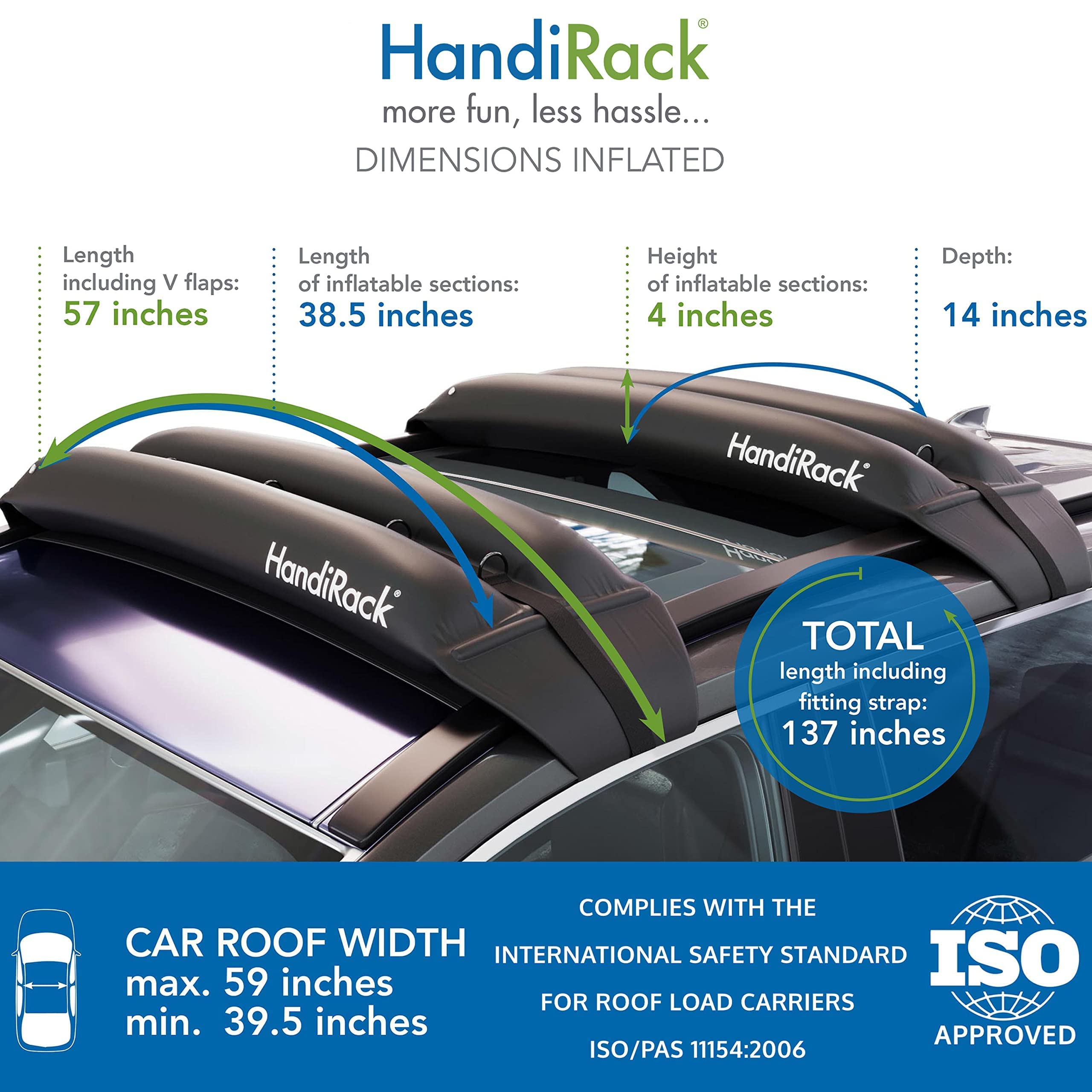 HandiRack The Original Universal Inflatable Roof Rack Easy to Haul