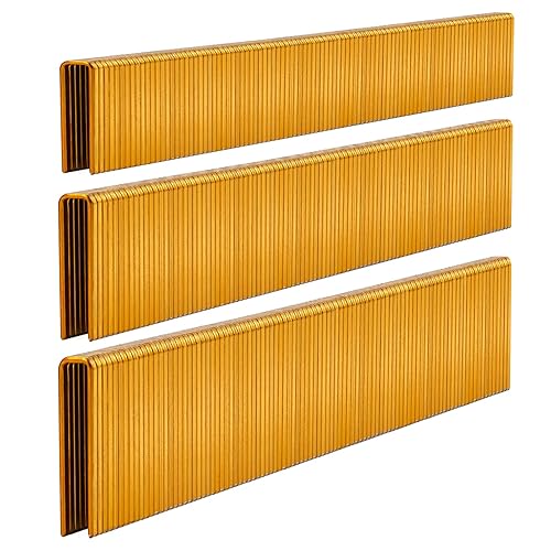 Grapas de corona estrecha de calibre 18 de 1/4 pulgadas (1 pulgada, 3/4 pulgadas, 1/2 pulgadas), surtido de 1200 unidades para grapadora neumática o