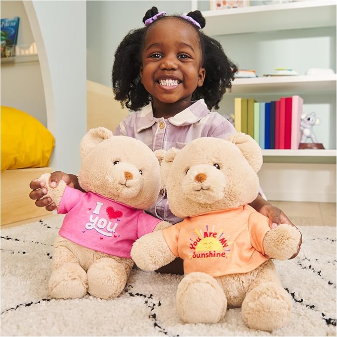 GUND Oso de Peluche Sostenible con Camiseta Mensaje - 30cm - Tan miniatura 2