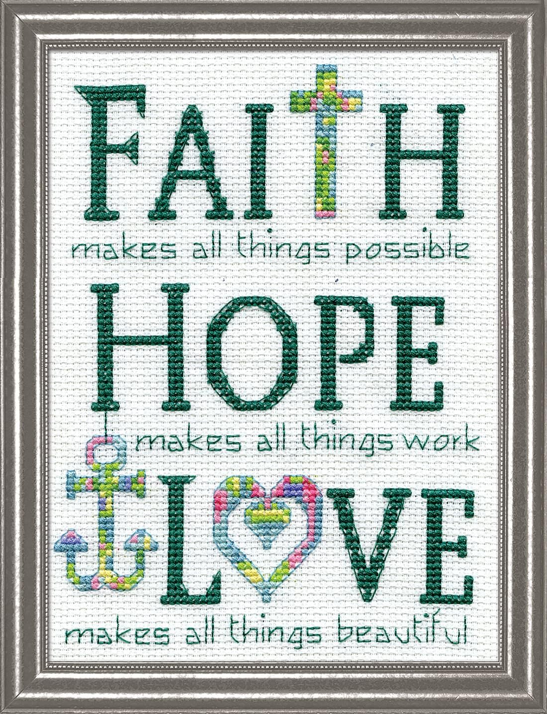 Faith Counted Cross Stitch Kit