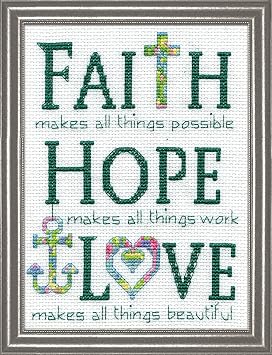 Faith Counted Cross Stitch Kit