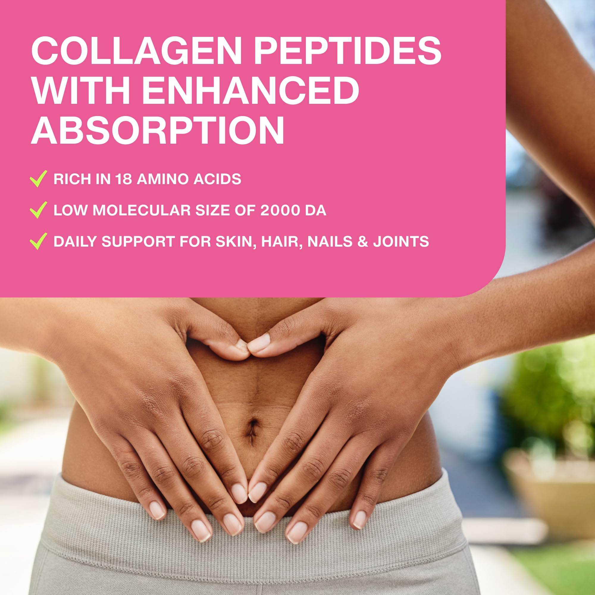Advanced Collagen Peptides Powder for Women - Hyaluronic Acid, Biotin & Vitamin C, Hydrolyzed Protein Hair, Skin, Nails & Joint Support - Grass Fed Type I & III Keto, Paleo, Kosher 9.88 oz Unflavored — Amazon image 4