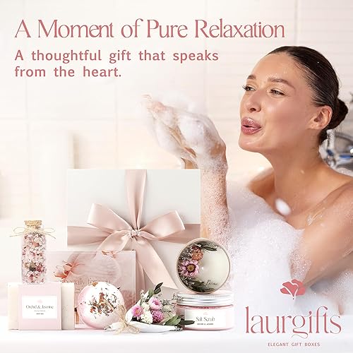 Miniatura 8 de Regalos de cumpleaños para mujeres, juegos de baño de lujo y caja de cuidado personal, regalos de Navidad para mujeres, cesta de spa pequeña de