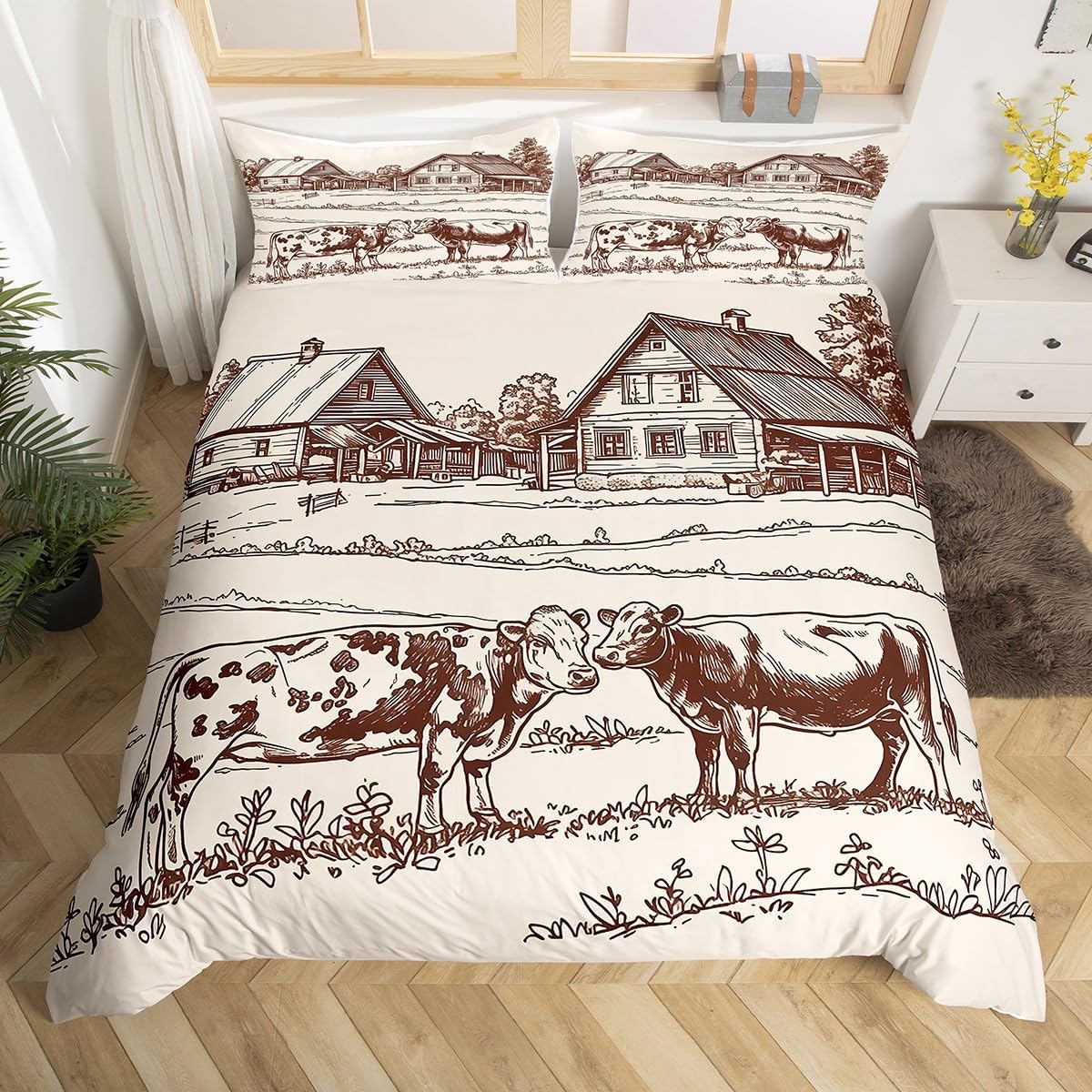 Manfei Life Tree Duvet Cover Toddler Size,Green Tie Dye Bedding Set 2 Pcs for Boys Girls,Watercolor Butterfly Comforter Cover(No Filler),Kids Quilt Cover