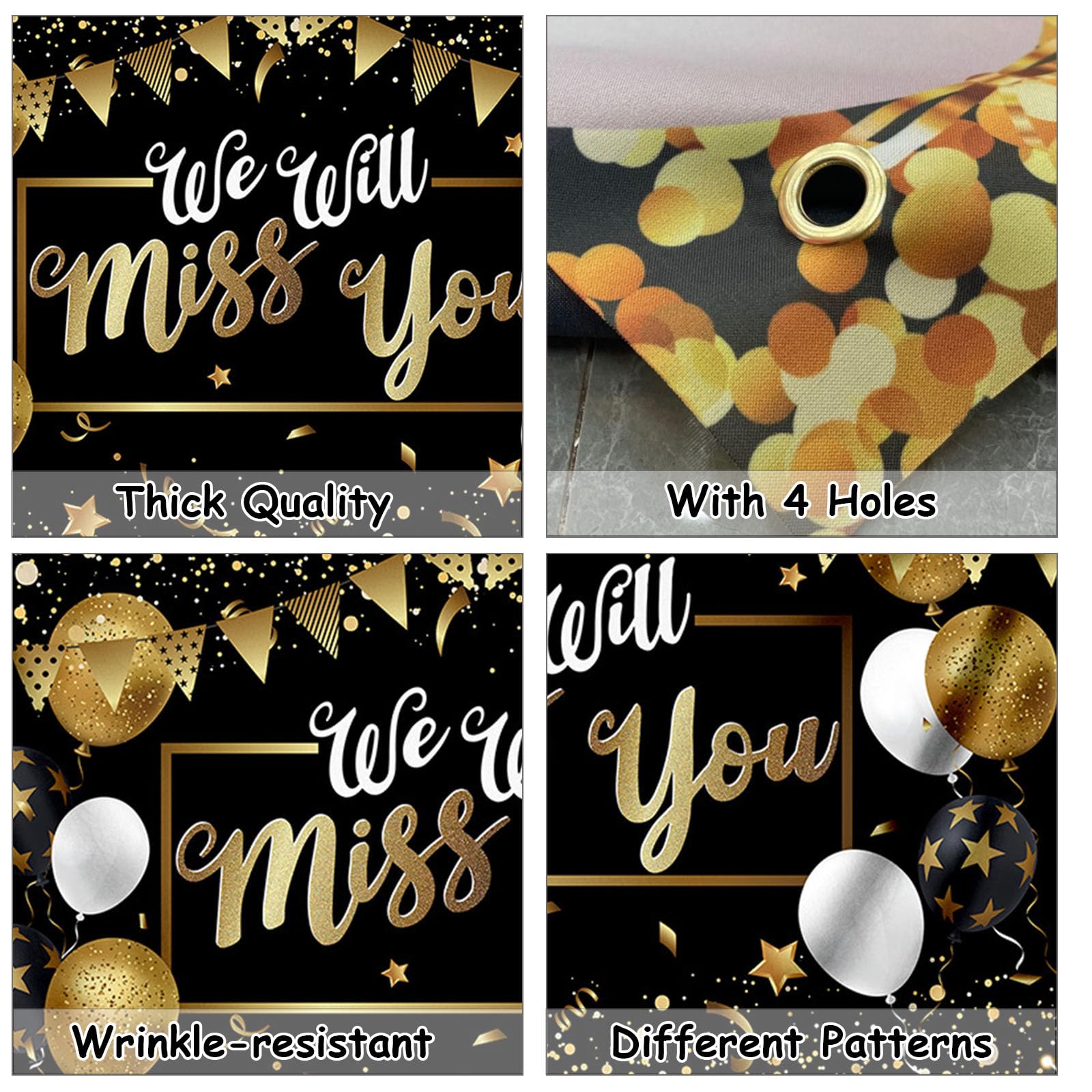 VGRDTW Retirement Decorations, Sorry Your Leaving Decorations, Good Luck Banner - Image 3