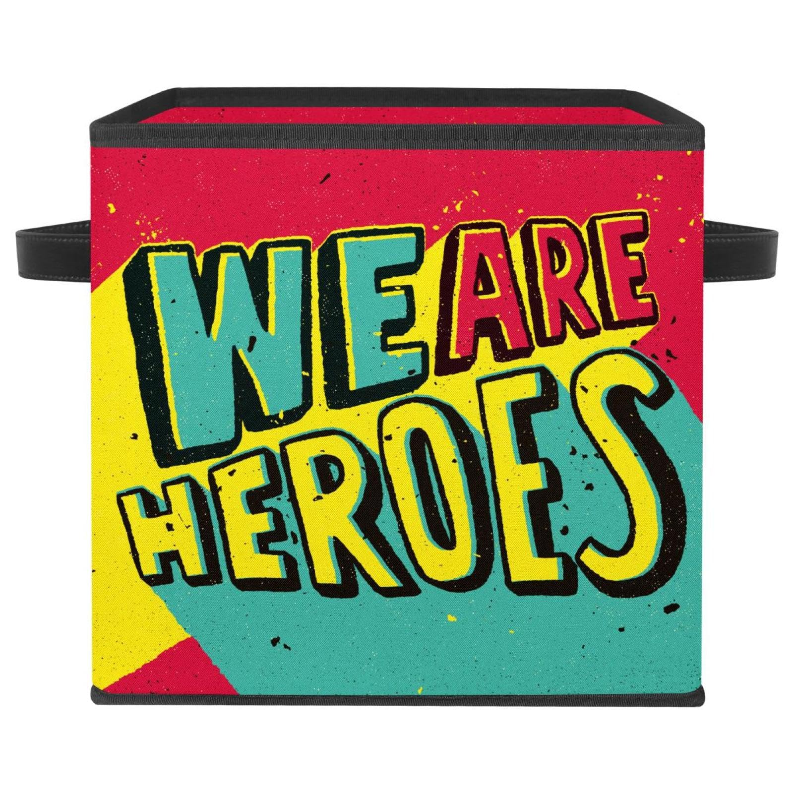 Boîte de rangement pliable en tissu We Are Heroes pour placard et chambre