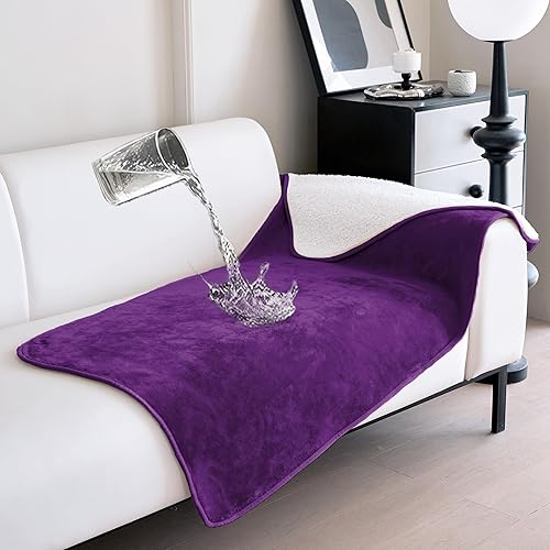 Miniatura 47 de gogobunny - Manta impermeable y reversible de vellón Sherpa para perro, cachorro, gato; protege la cama, el sofá y el sillón de líquido, orina y