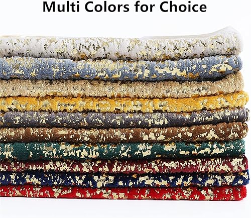 Miniatura 4 de Deeprove Funda de almohada oblonga de 12 x 20 pulgadas, estampado metálico de ambos lados con lámina dorada brillante, decoración de terciopelo