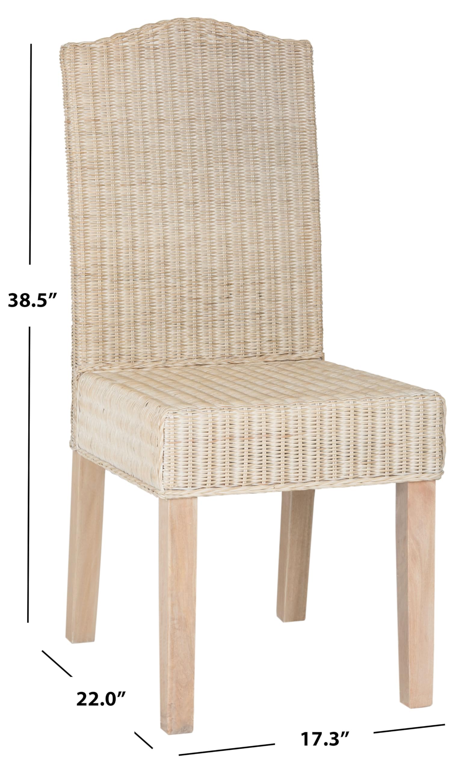Home Collection Odette - Silla de comedor de mimbre gris 4