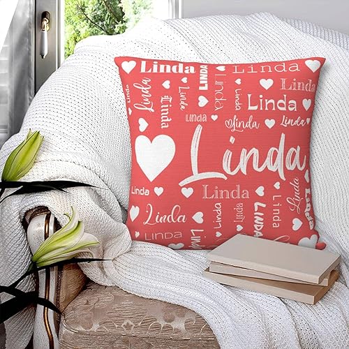 Miniatura 9 de Funda de almohada personalizada con nombre, funda de almohada personalizada de 20 x 20 pulgadas, fundas de almohada personalizadas con nombre, funda