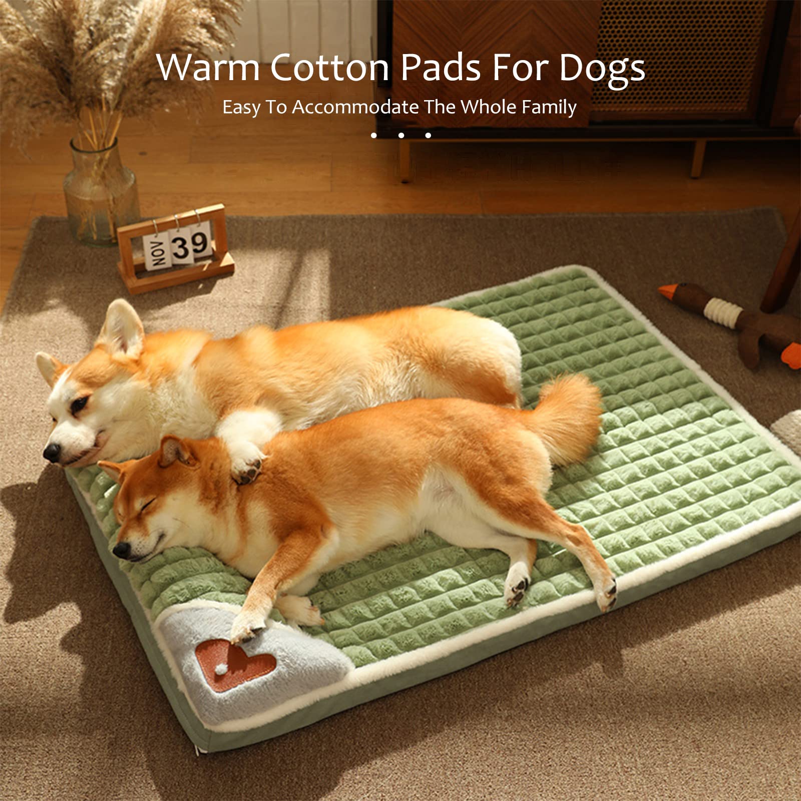 PETCUTE Colchoneta para Perros y Gatos,Espuma con Memoria, Cojín para Mascotas Suave Cálido y Duradero con Funda Extraíble y Lavable,Cama para Perros Grandes y Medianos,XL