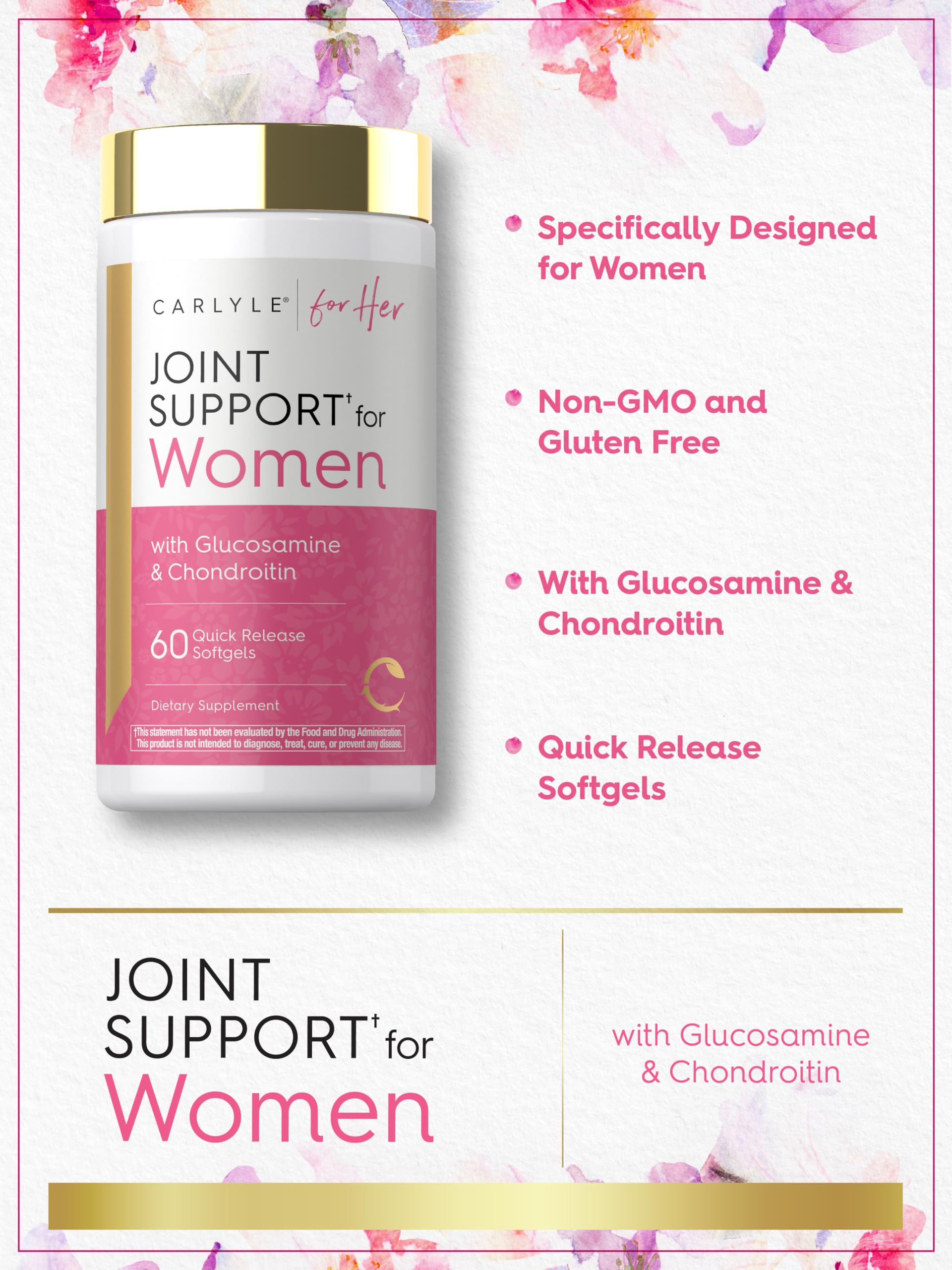 Carlyle Joint Support for Women | 60 Softgels — Amazon image 4