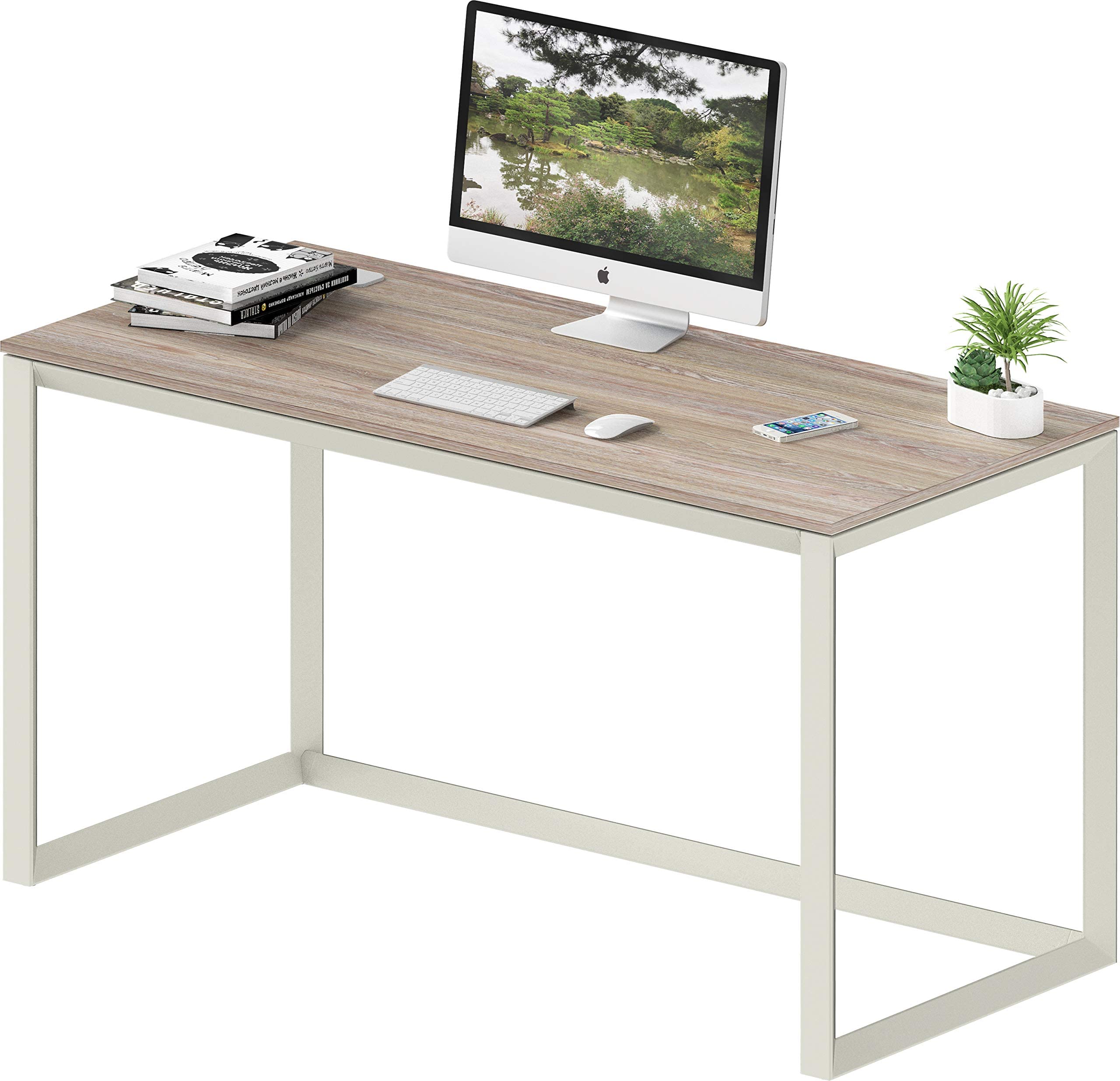 SHW 48 inch Home Office Computer Desk, 24" Deep, Oak