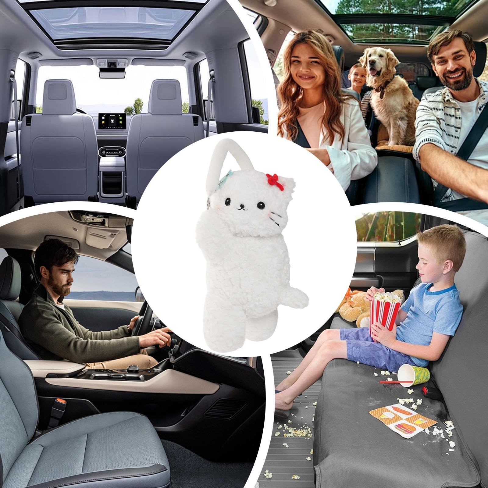 Amazon｜ハローキティ ティッシュボックスバッグ、車のティッシュ 