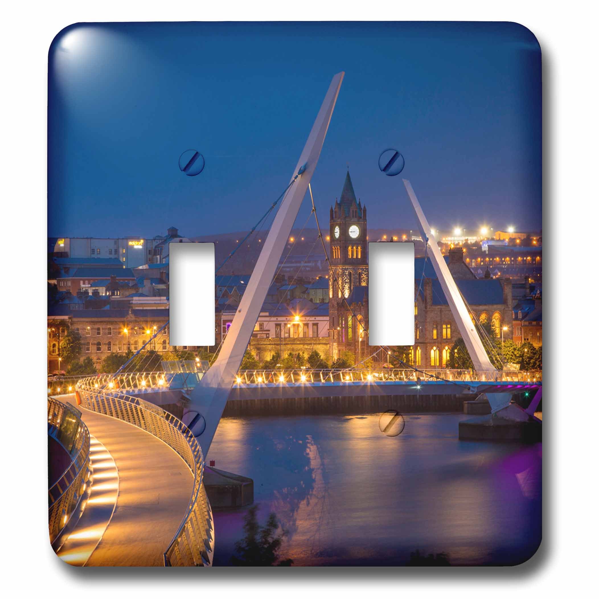 Interrupteur double bascule Derry skyline pont de la paix