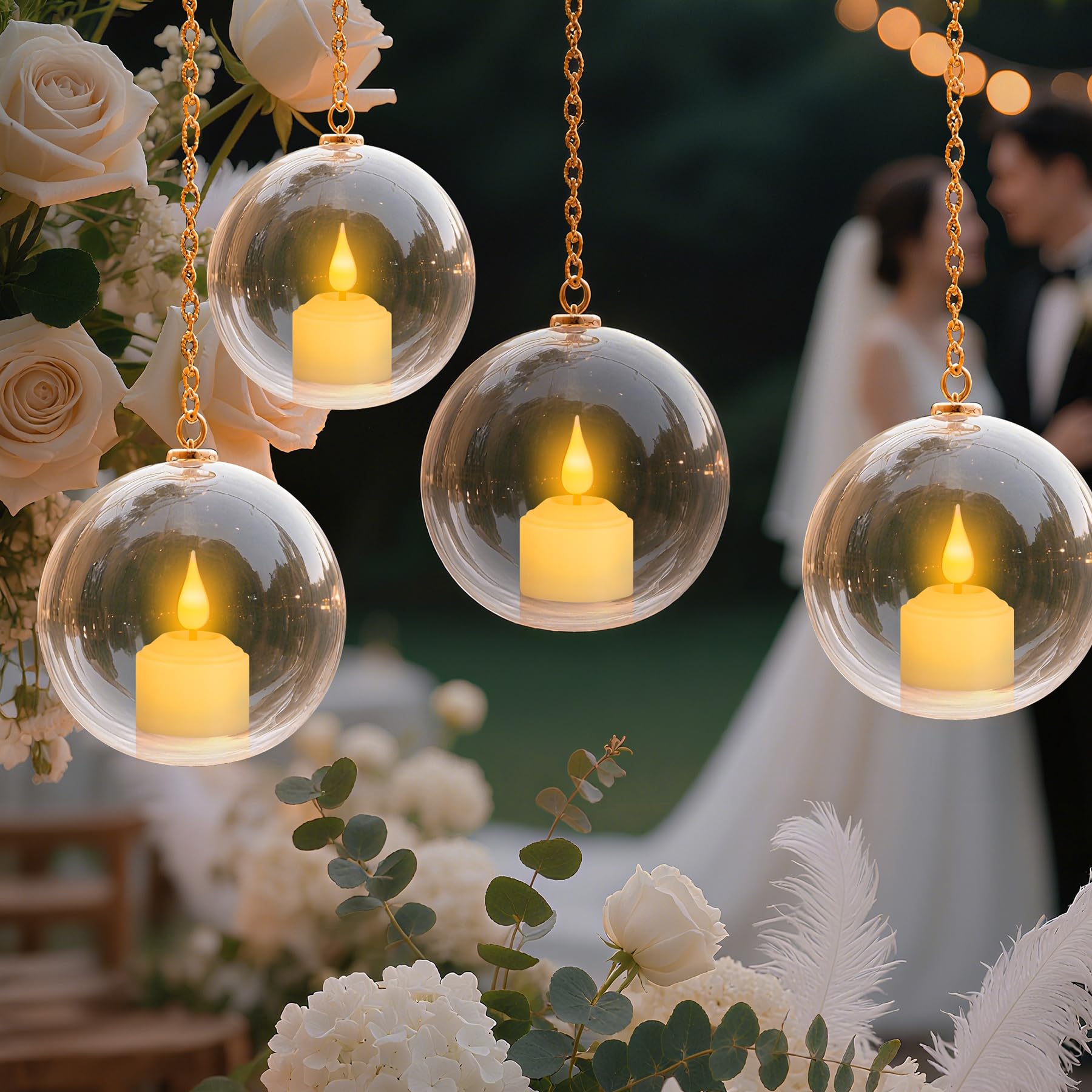 Forever Speed 12 Pezzi Candele LED Ricaricabili con Stazione di Ricarica e Telecomando, Lumini LED Elettriche Flameless Candele per Decorazione per Feste, Matrimonio, Regali