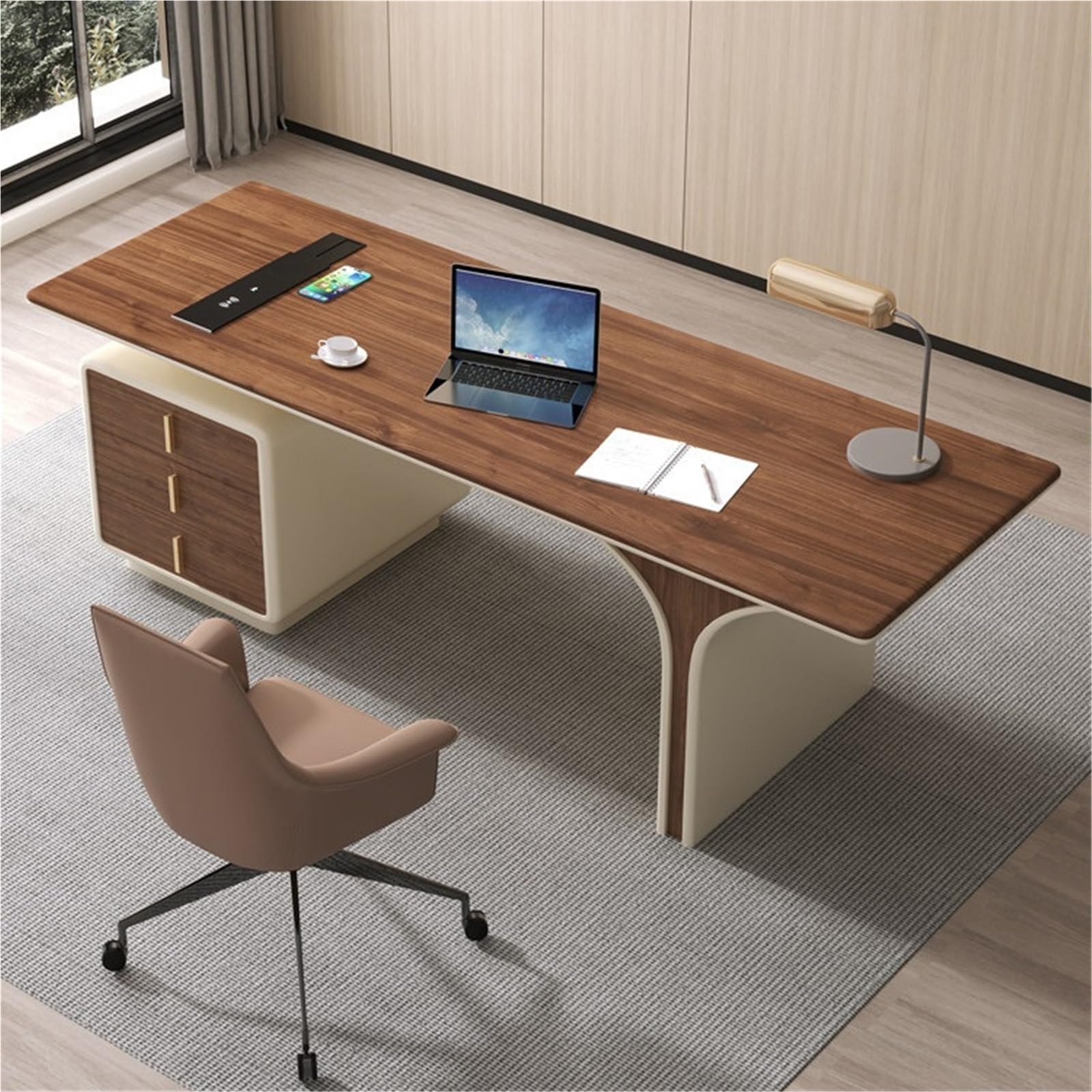 Scrivania per PC Tavolo da studio for scrittura su computer con cassetti
