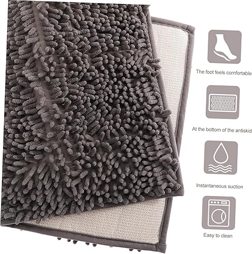 Miniatura 9 de VICASKY Room Floor Absorbent Mat Non Slip Bathroom Carpet for Entryway Stylish and Modern Design for Living Room and Kitchen Soft Chenille with