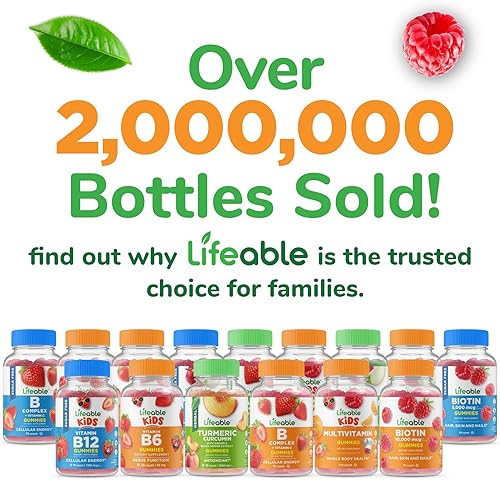 Miniatura 5 de Lifeable Gomitas de complejo de vitamina B sin azúcar | Complejo B con vitamina C | Vitaminas del complejo VIT B de gran sabor | Apoyo de energía y