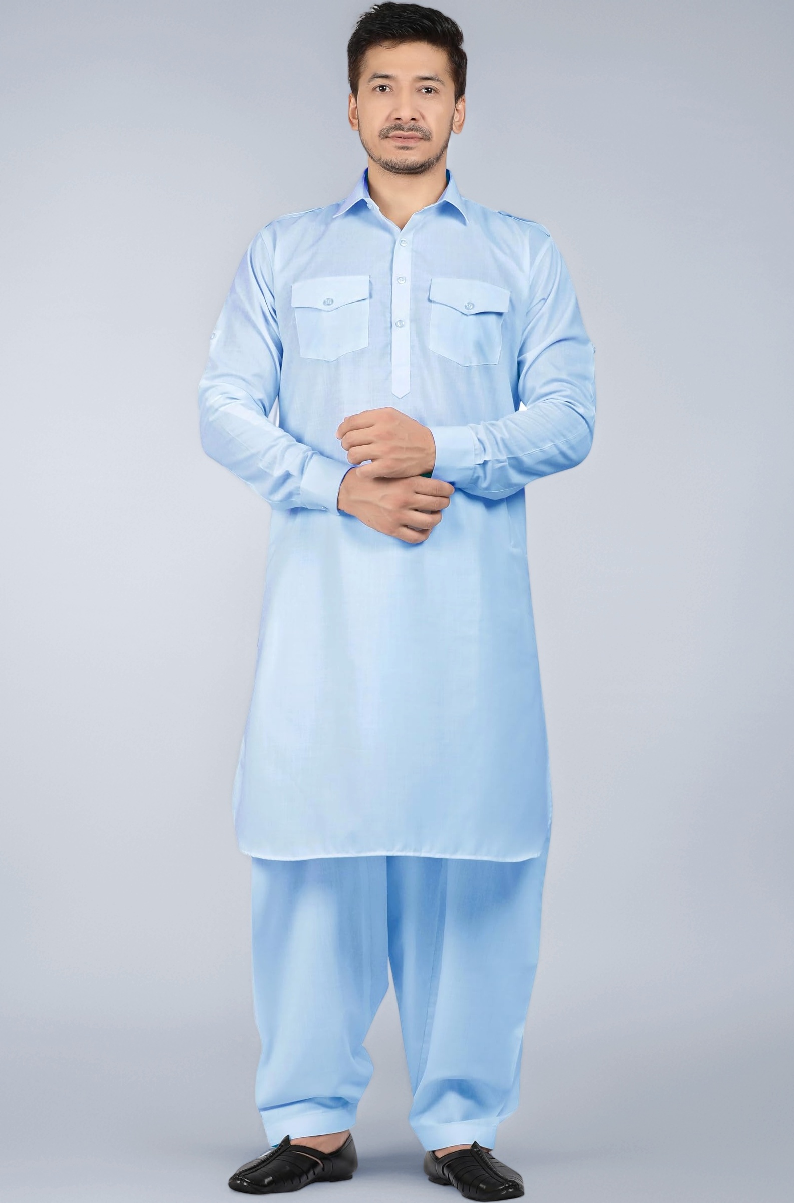 Full Pathani Suit for Mens/Cotton Blend Pathani kurta payjama set for mens