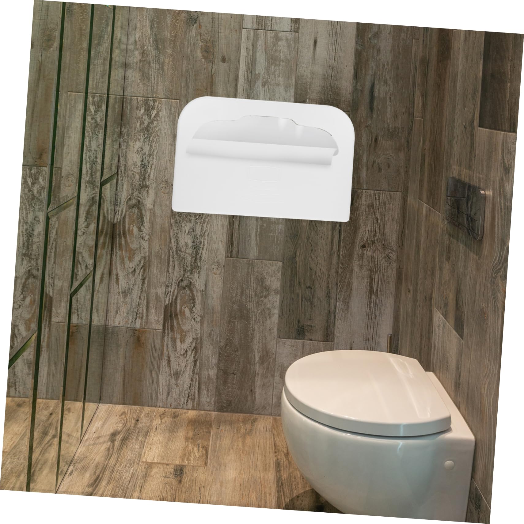 Ciieeo Plastic Toilet Seat Paper Dispenser Wall Mount Holder for Washroom Toilet Seat Cover Storage