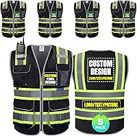 Vista 22 de BeautyWill Chaleco de Seguridad con Logo Personalizado Clase 2 Chaleco Reflectante de Alta Visibilidad Chaleco de Construcción Transpirable