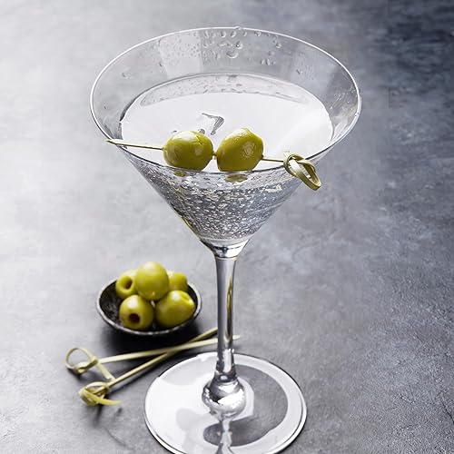 Miniatura 3 de OGGI Palitos de cóctel de bambú, 25 piezas, palillos de Martini de bambú, brochetas de cóctel de madera reutilizables, palitos de Martini para