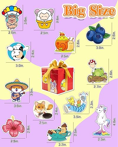 Miniatura 5 de 100 calcomanías lindas para niños y adolescentes, calcomanías para botellas de agua, calcomanías de vinilo impermeables para aula, paquetes de