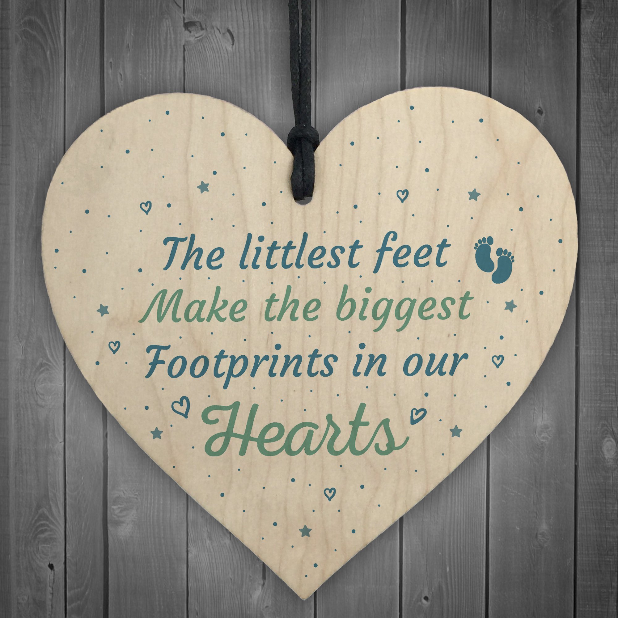 Red Ocean Footprints Daddy To Be From Bump Birthday Christening Heart Dad Mum Mummy Baby Gift