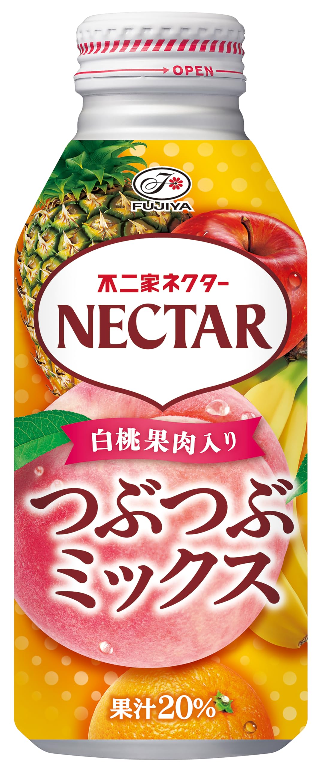 Amazon.co.jp: 不二家 ネクター つぶつぶミックス 白桃果肉入り 380g