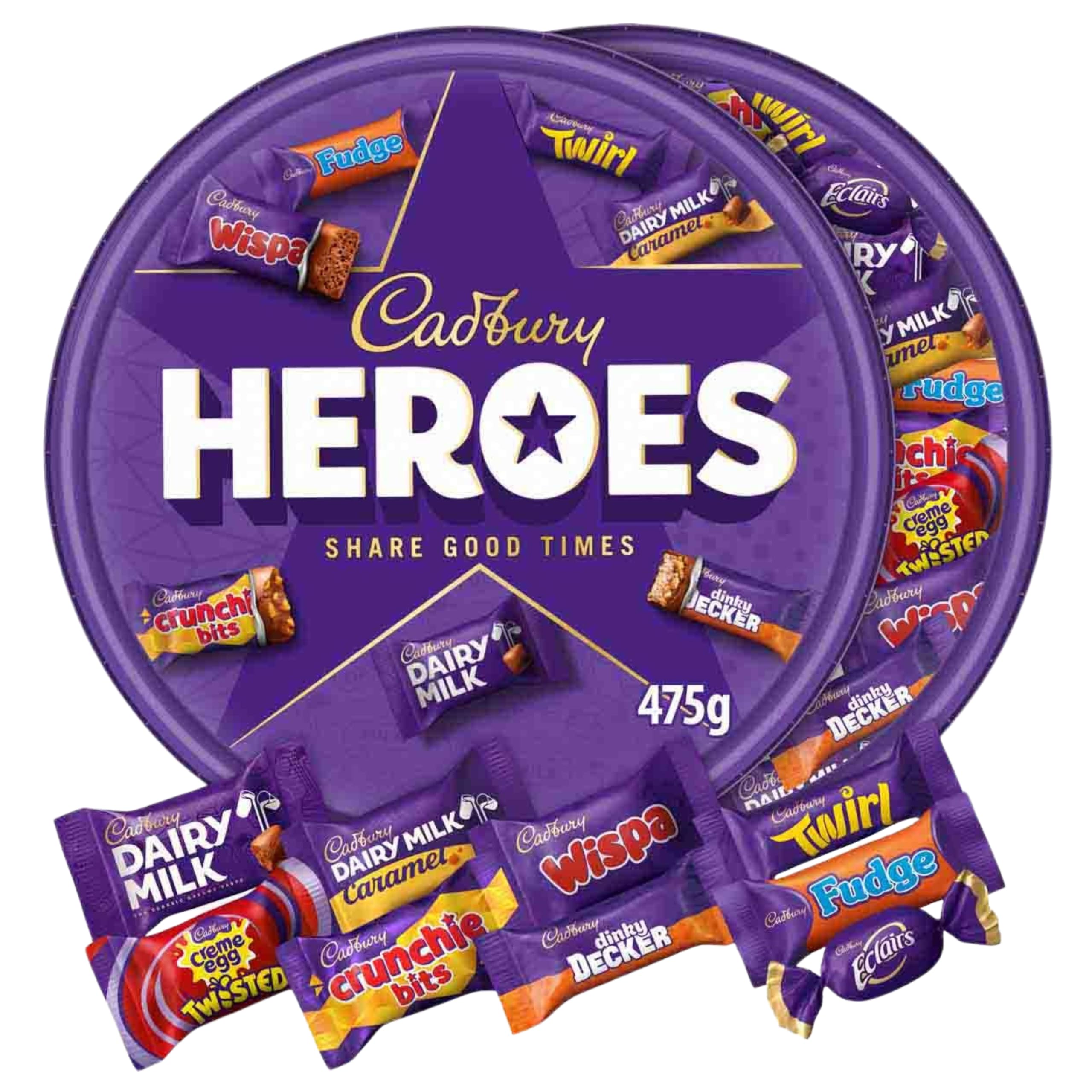Cadbury Heroes Chocolate Share Tub, Perfect for Gifting, 475 g