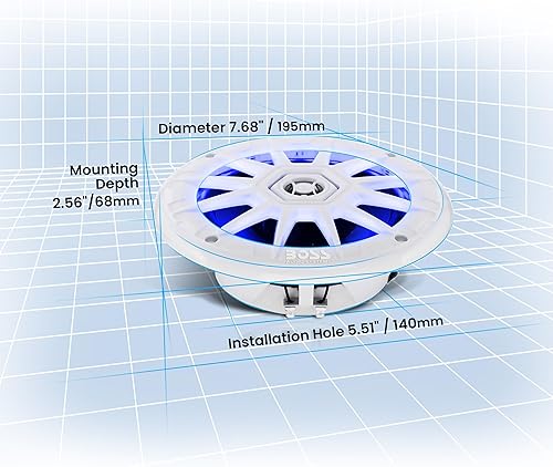 Miniatura 6 de BOSS Audio Systems MRGB65 - Altavoces estéreo para barcos marinos de 6.5 pulgadas, resistentes a la intemperie, 200 vatios por par, 100 vatios cada