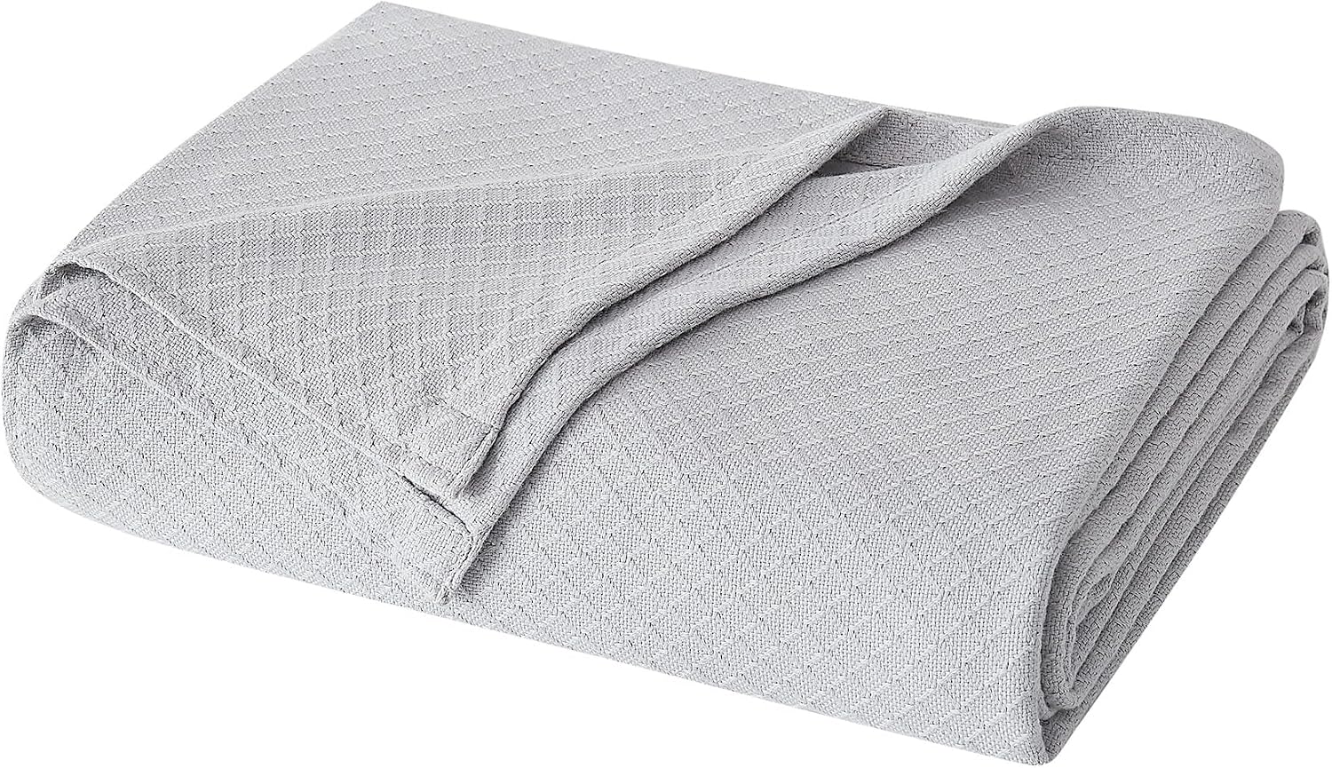 Dream Cotton Grey Full/Queen Blanket, Solid Textured, for Men and Women, Oeko-TEX Certified Confidence
