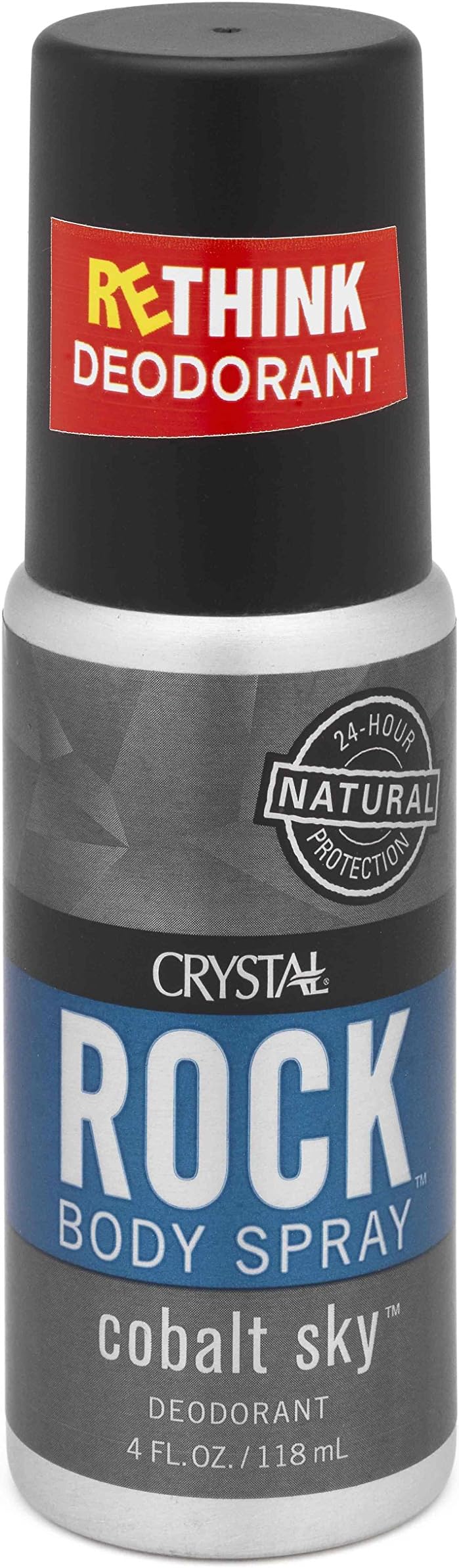 Crystal Mineral Rock Deodorant Spray for Men, Colbalt Sky, 4 oz
