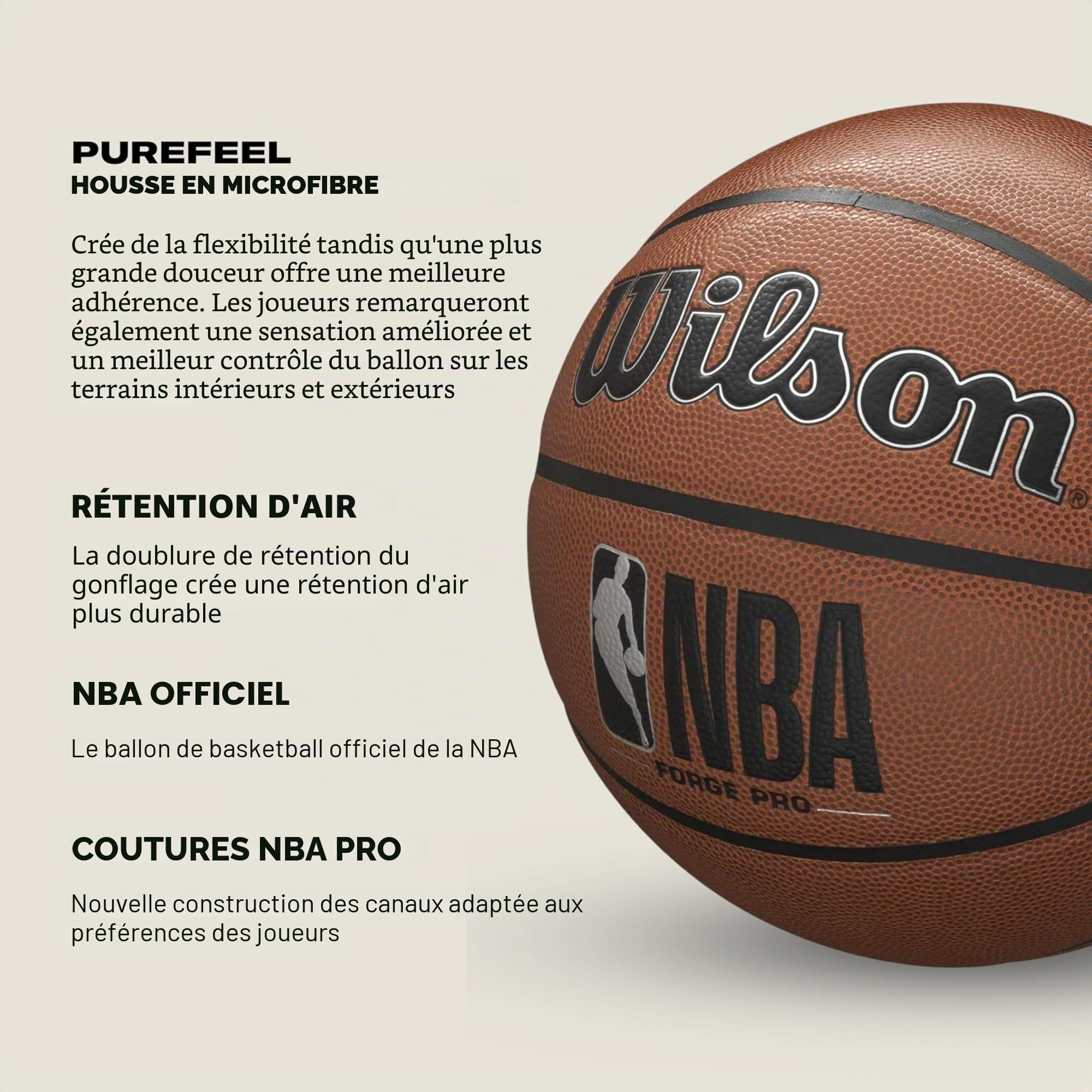 Wilson NBA Forge Pro Indoor/Outdoor Basketballs - Size 6 and Size 7