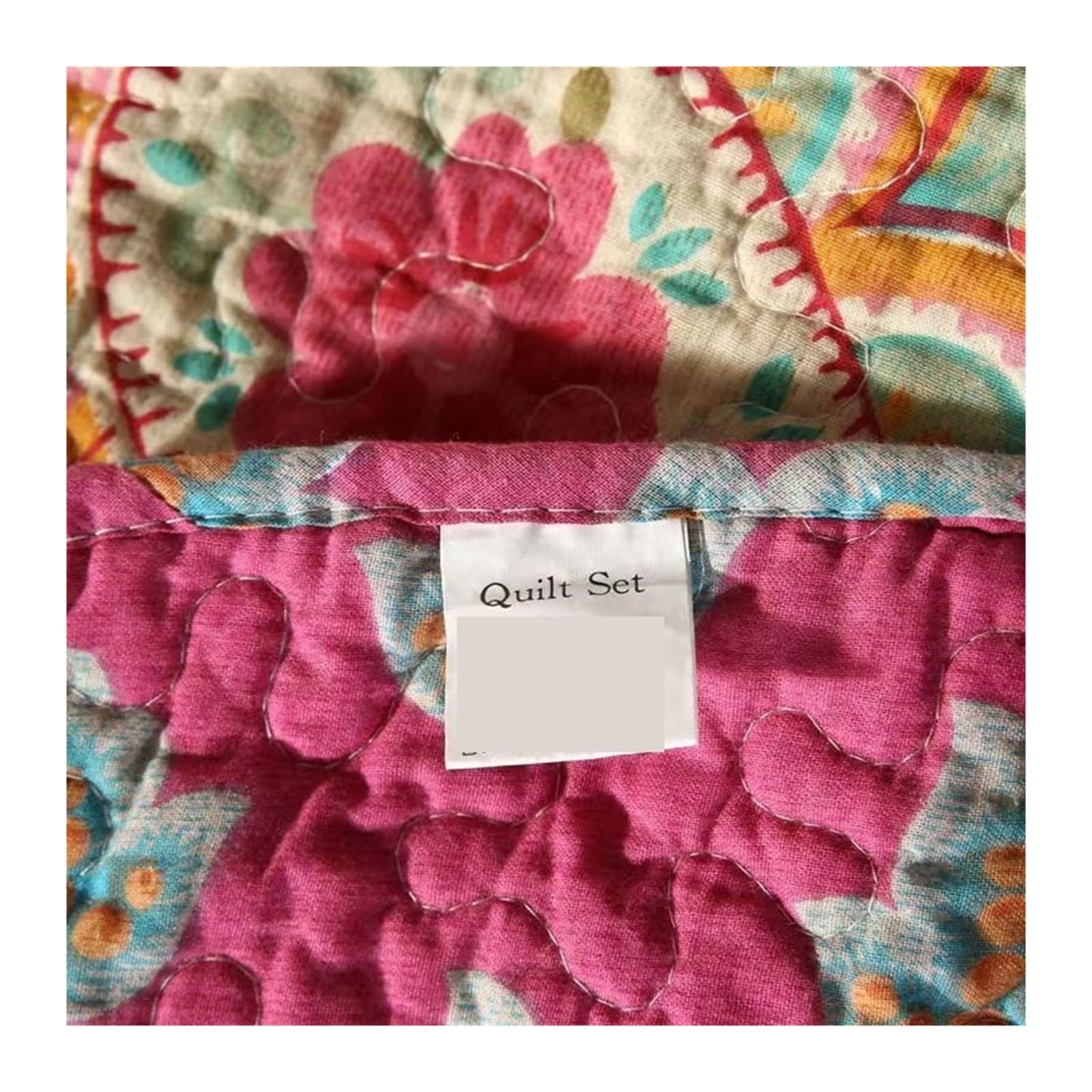 Colchas Acolchadas Colcha acolchada, funda de cama Queen King, juego de cama Retro, Sábana de cama for parejas, manta, fundas de almohada Ligera Colcha Cubrecama De Microfibra(Style-5,230x250cm 1pcs)