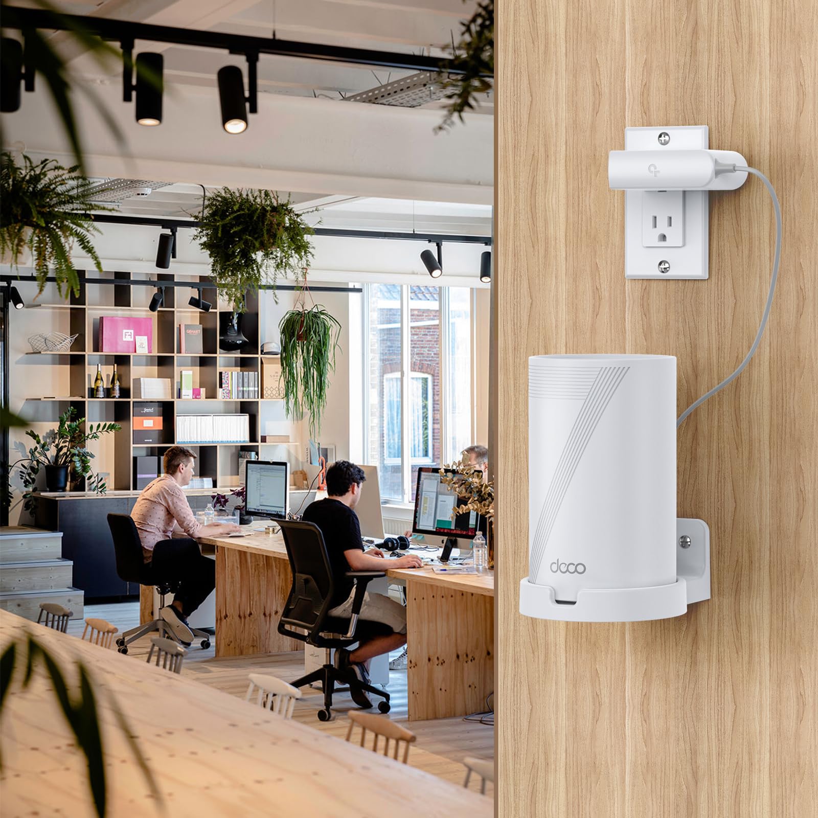 XLTTYWL® Uchwyt Ścienny do TP-Link Deco WiFi 7 & 6E (2 Sztuki) | Dla Deco BE63/BE65/BE67/BE68/BE10000/BE11000/BE9300/BE14000, Wytrzymały ABS+PC. Bezpieczny i stylowy design do domu/biura