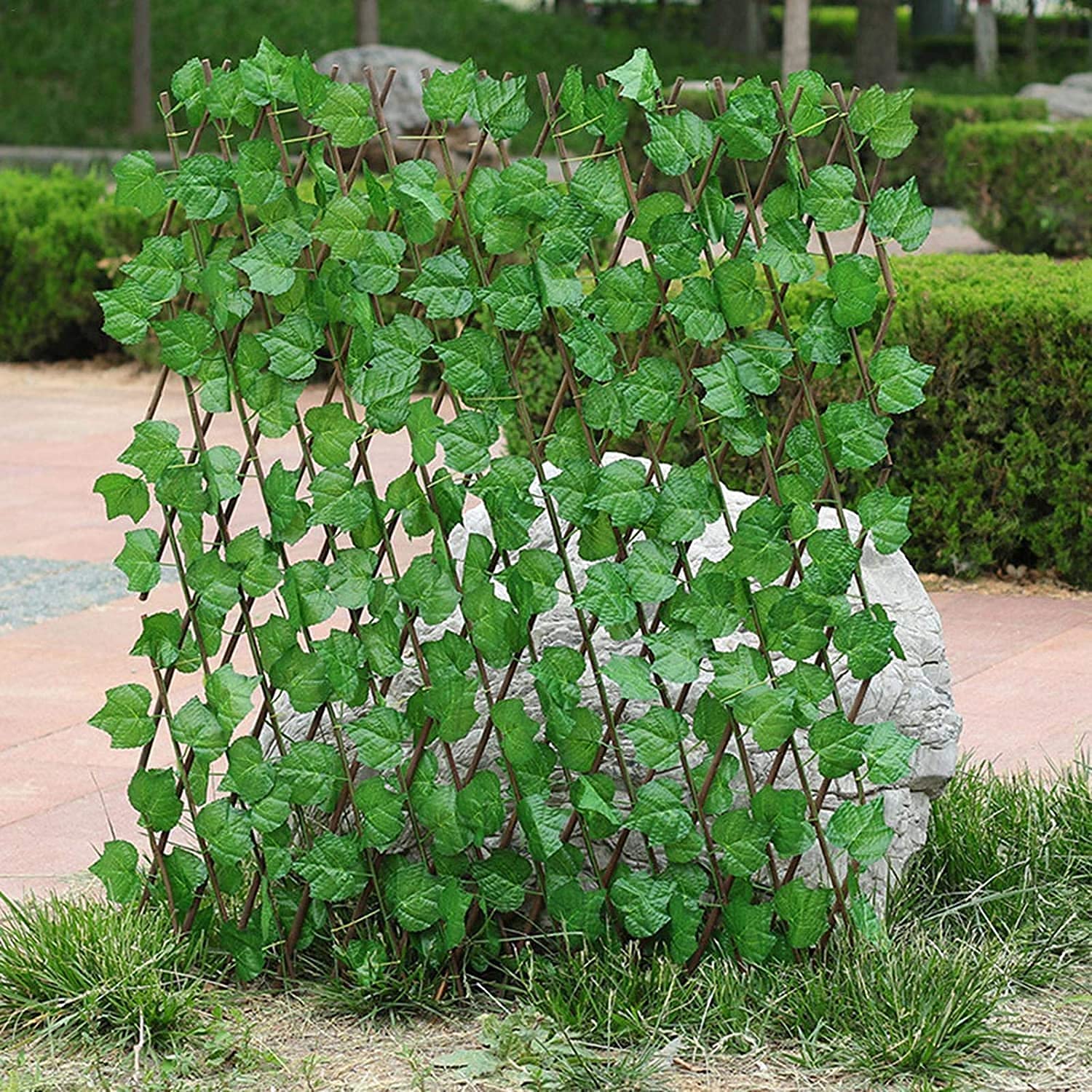Malla De Ocultacion Jardin Ocultacion Jardin Vallas decorativas Pantalla de privacidad de jardín Panel de cercado Valla artificial de expansión falsa Paneles de seto de hoja de simulación Seto de m