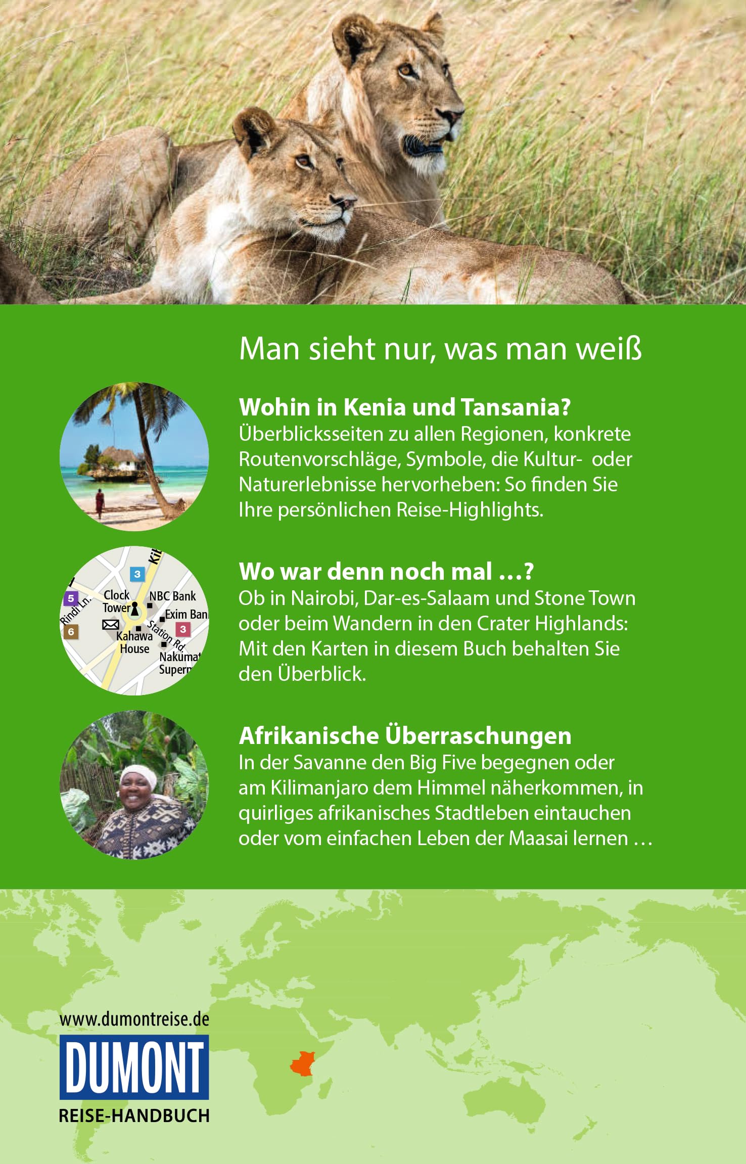 DUMONT Reise-Handbuch Reiseführer Kenia, Tansania: und Sansibar, mit Extra-Reisekarte