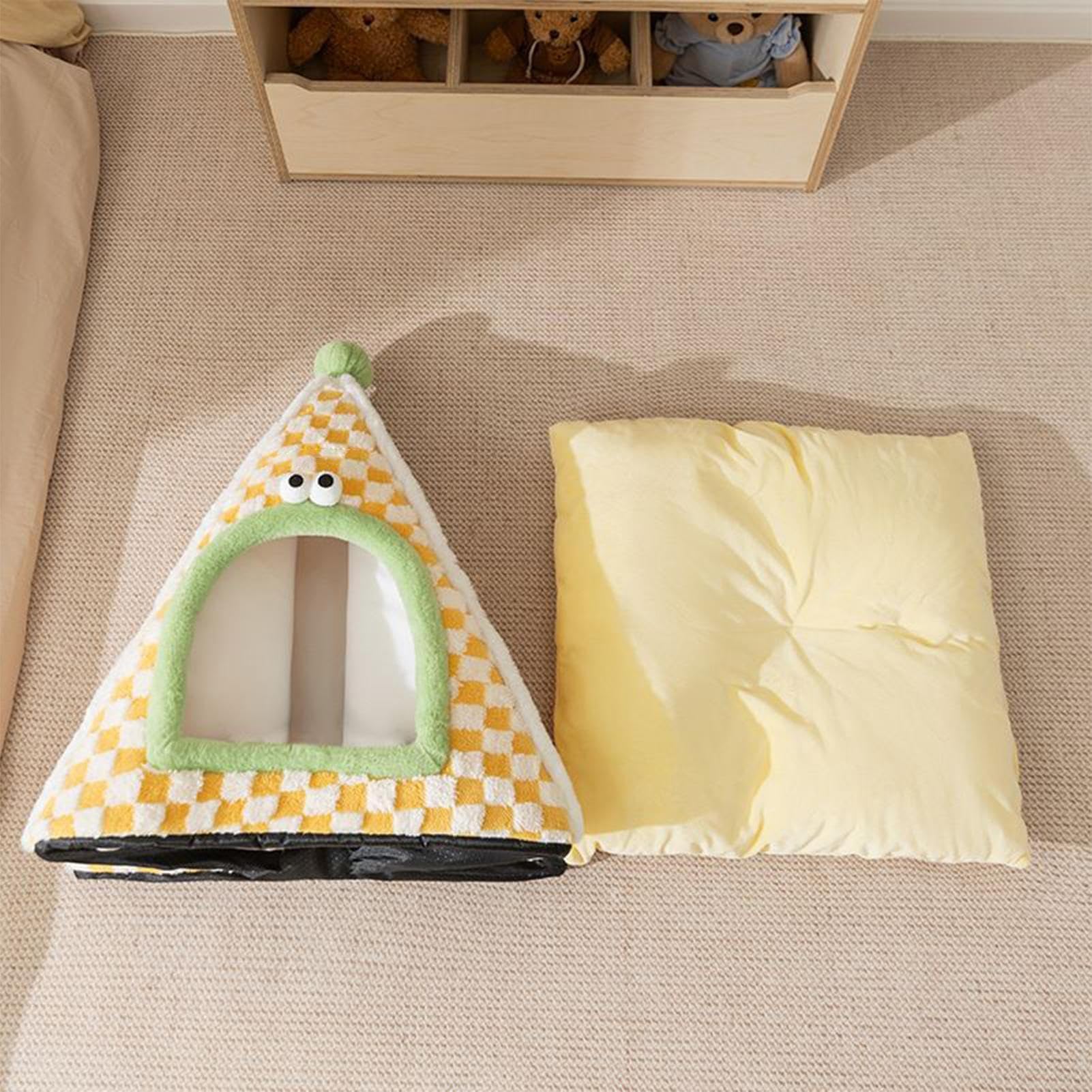 Cuccia per gatti – Letto chiuso per animali domestici di piccola e media taglia, tenda calda per autunno e inverno, uso esterno