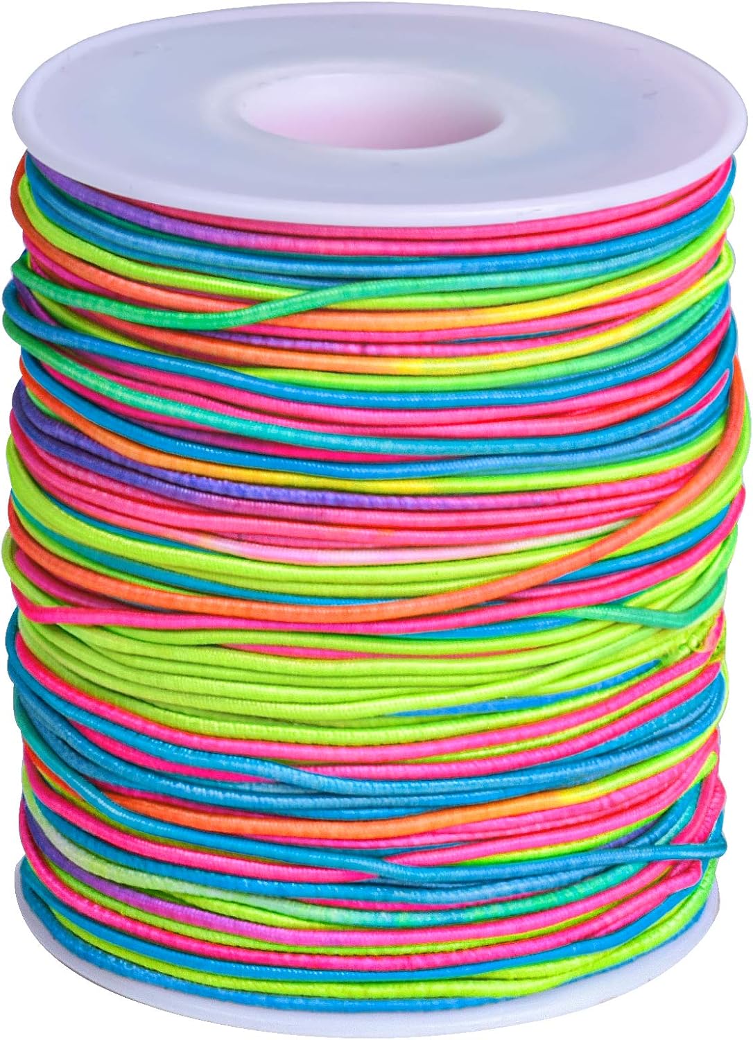 Rainbow Elastic Cord 1.2mm Beading Cords & Threads,85m Color Stretch