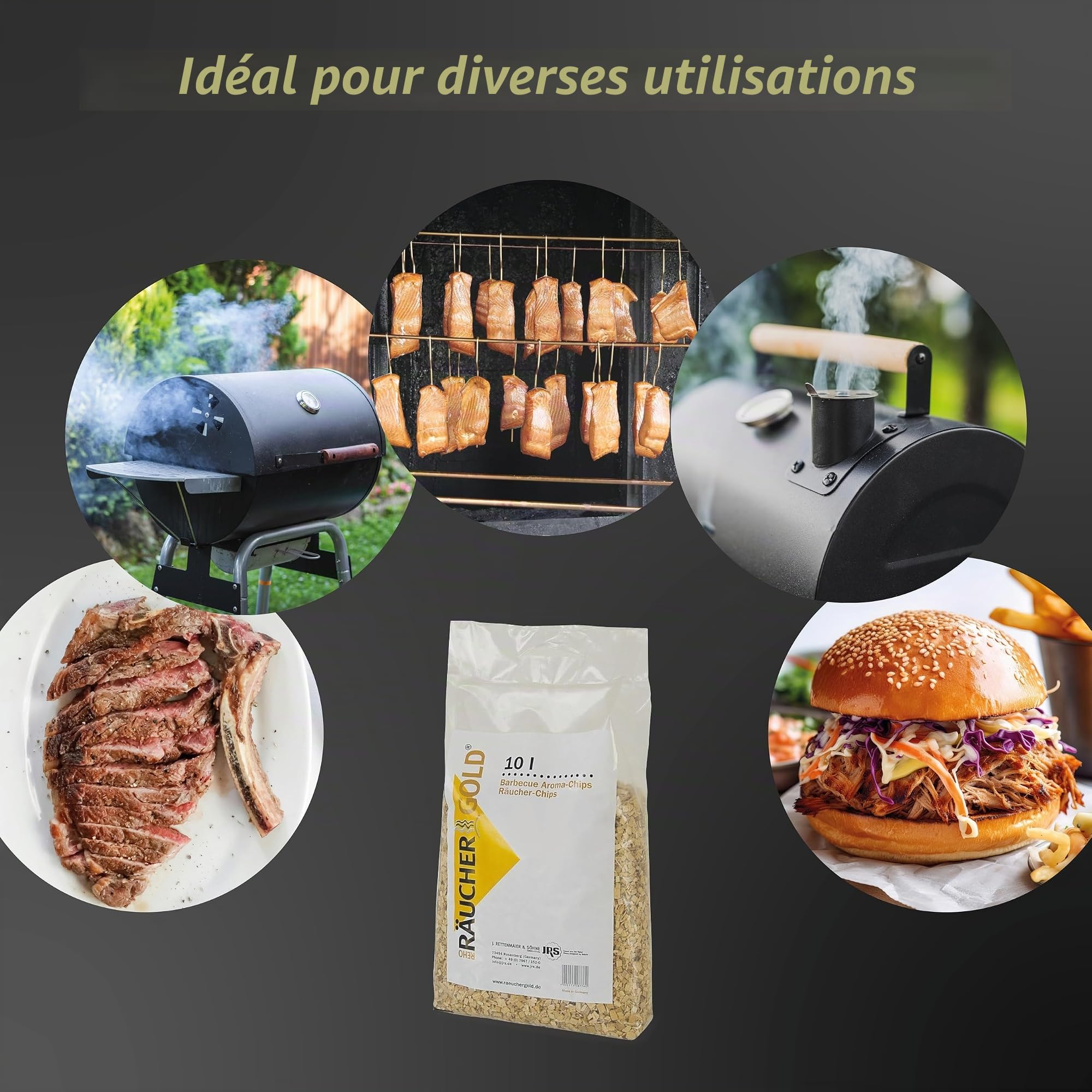 Räuchergold 10 litres de copeaux aromatiques pour barbecue – Copeaux de fumage en bois de hêtre