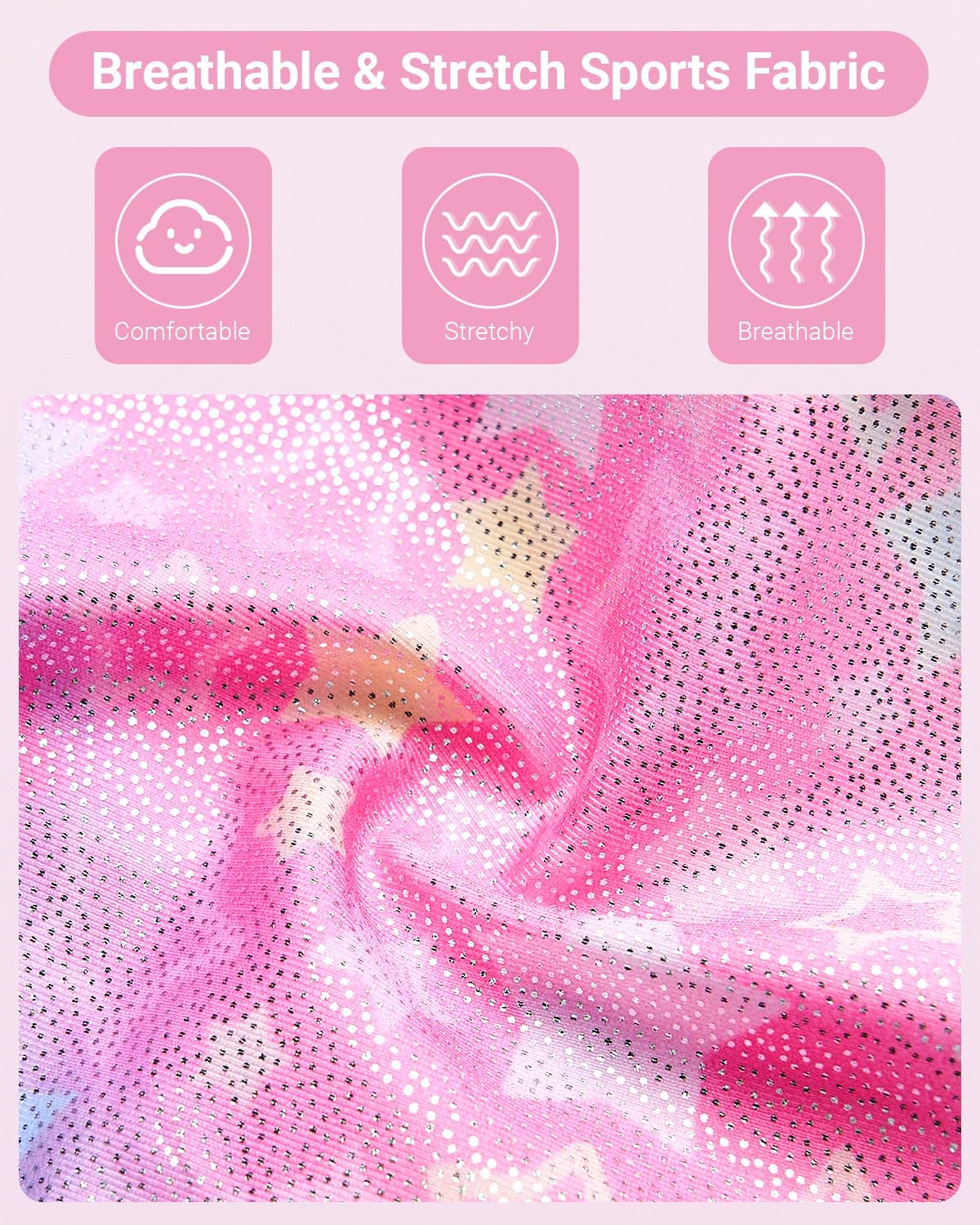 JiAmy Two Piece Gymnastics Leotards for Girls, Sparkly Dance Biketards with Shorts Ballet Tumbling Outfit for Girl 3-12 Years - Image 4