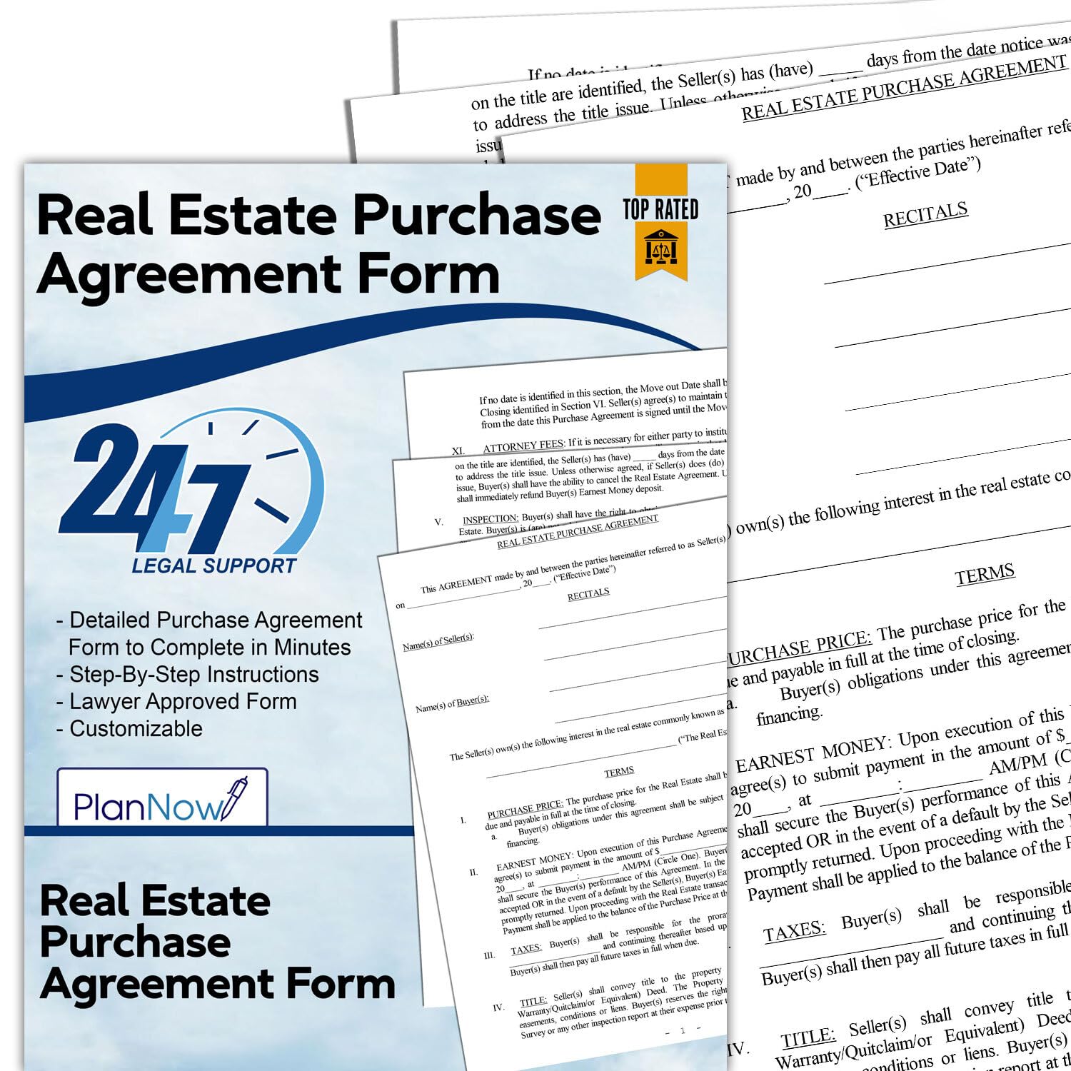 Real Estate Purchase Agreement - Legal Form for Purchasing or Selling Property Between Individuals with Hassle-Free Instructions | Attorney Approved