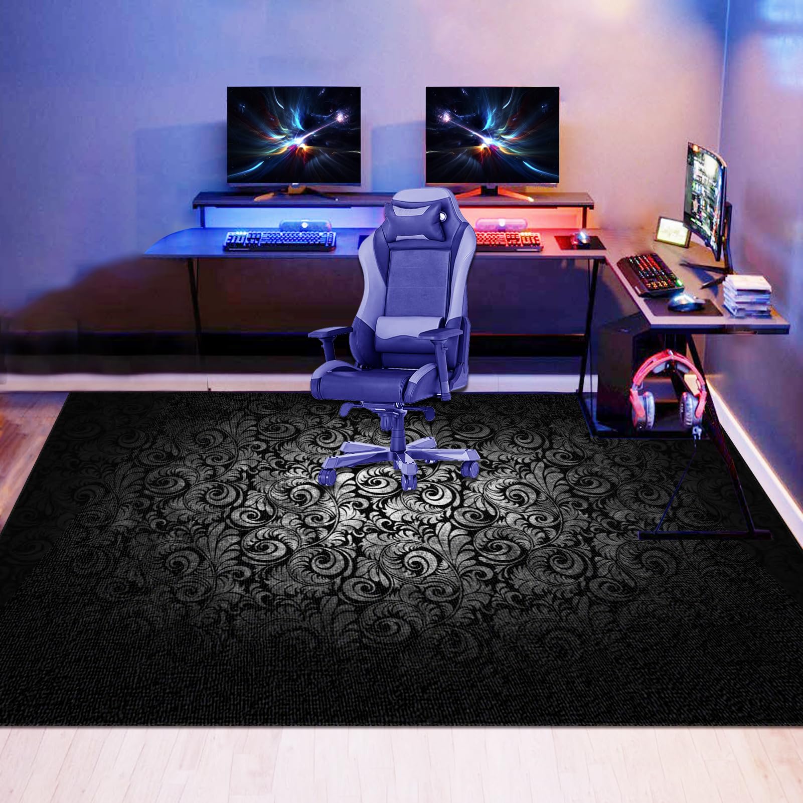 Dywan Krzesło Biurowe na Twarde Podłogi Płytki Laminowane Dywan Krzesło Gamingowe 160 x 200 cm Maty na Krzesła Biurowe Ochrona Podłogi Krzesła Rolnicze Mata Kadeira Biurko Antypoślizgowa